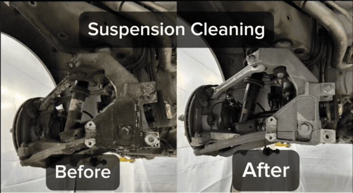 Dry ice blasting before after animation