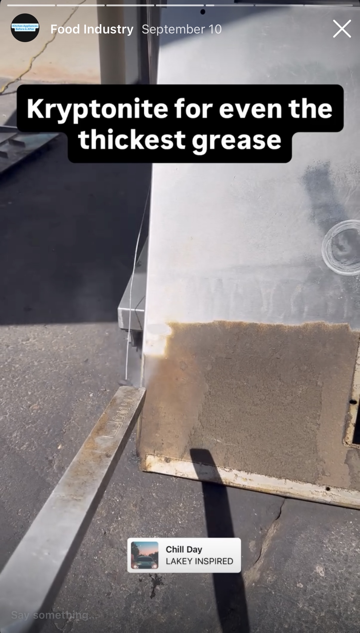 Extreme grease buildup removed by dry ice blasting — commercial kitchen Phoenix AZ